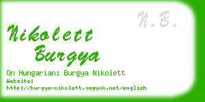 nikolett burgya business card